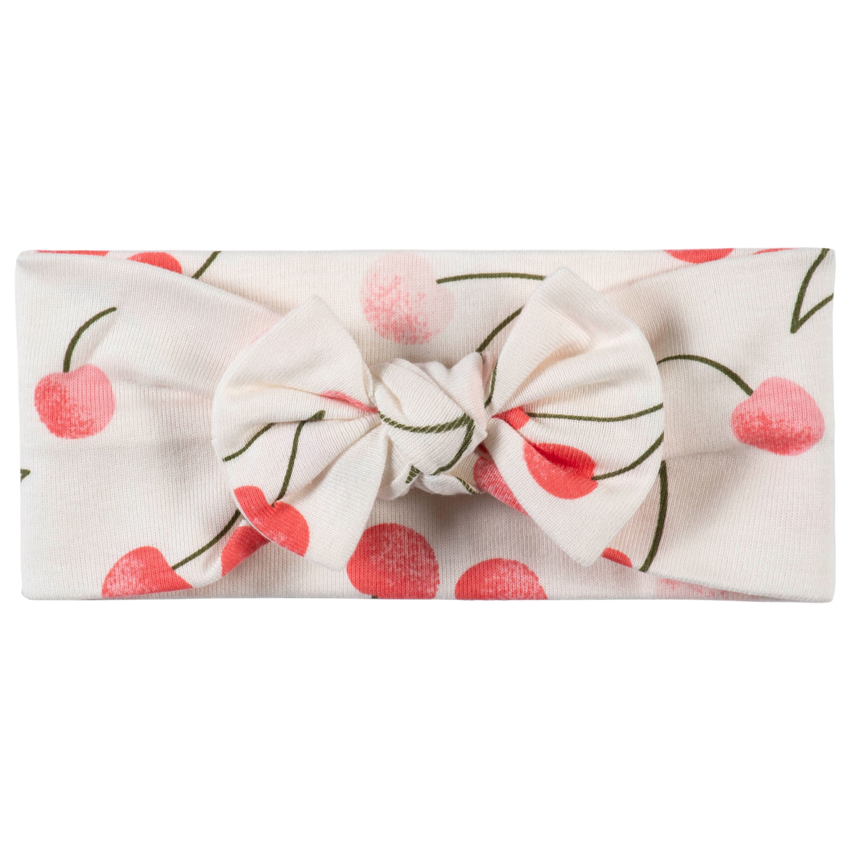 3-Piece Baby & Toddler Girls Cherry Kisses Dress, Diaper Cover & Headband Set