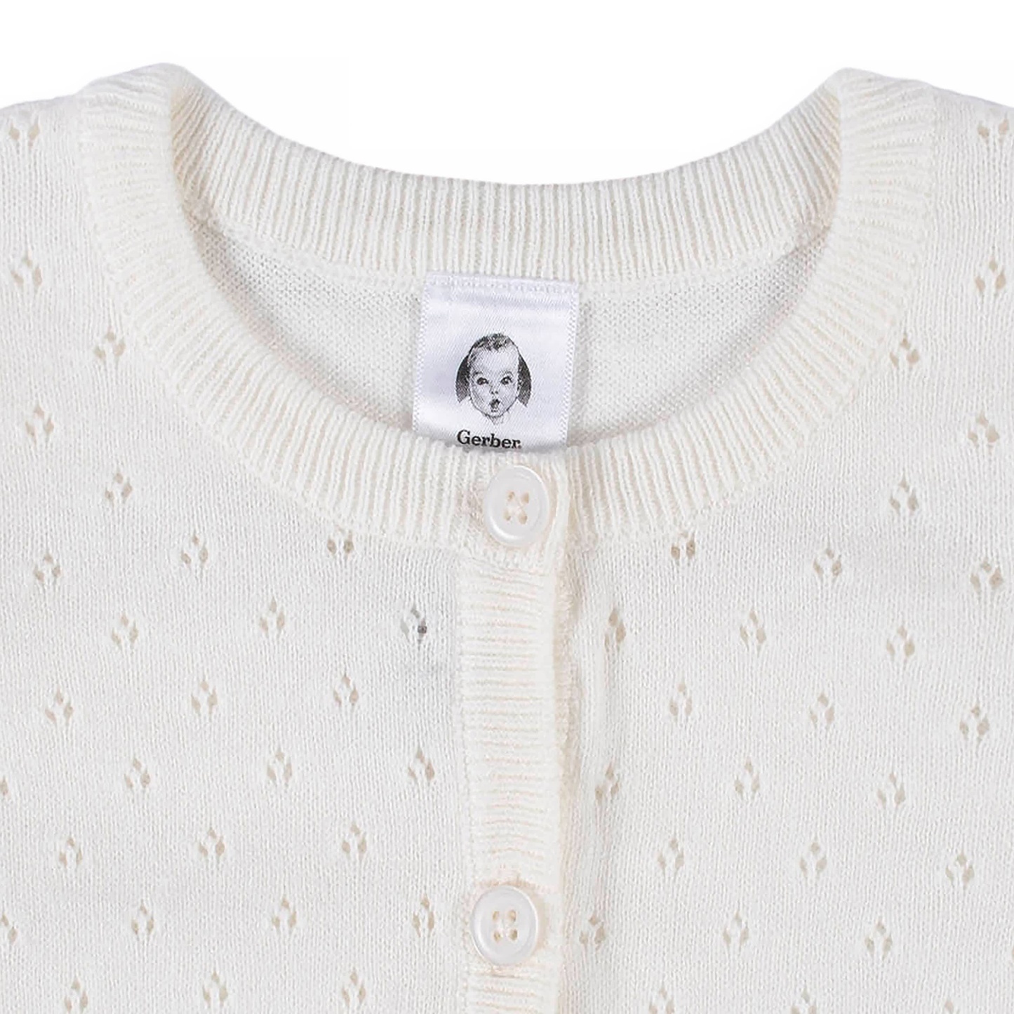 Baby & Toddler Girls White Pointelle Cardigan