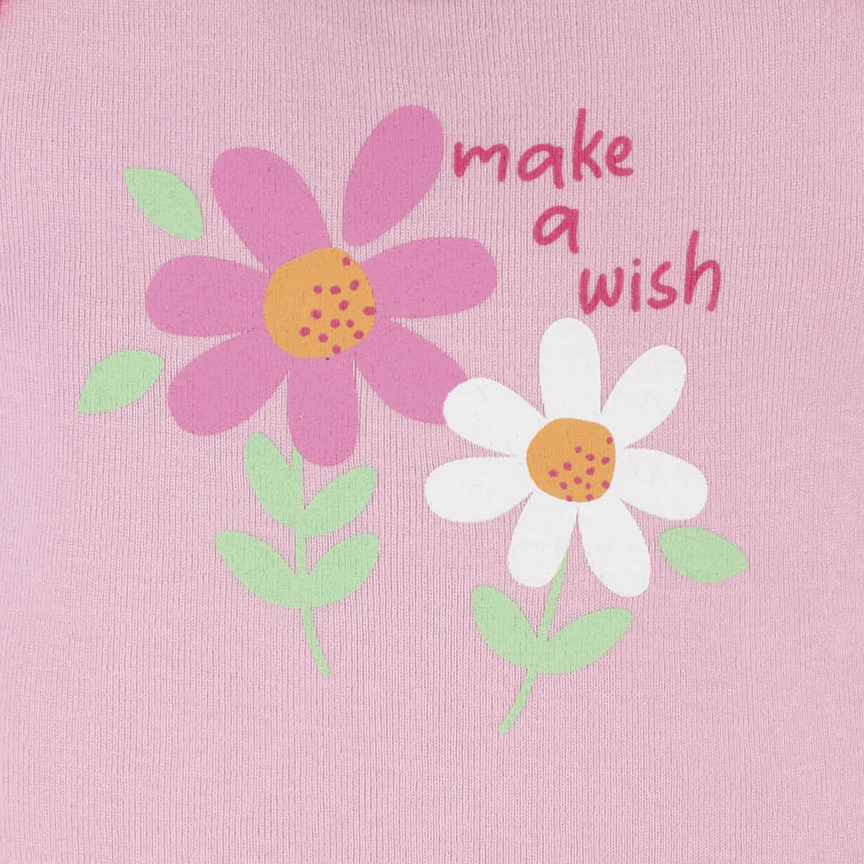 4-Piece Baby Girls Summer Blossom Onesies Bodysuit, Tee, Skort & Pant Set