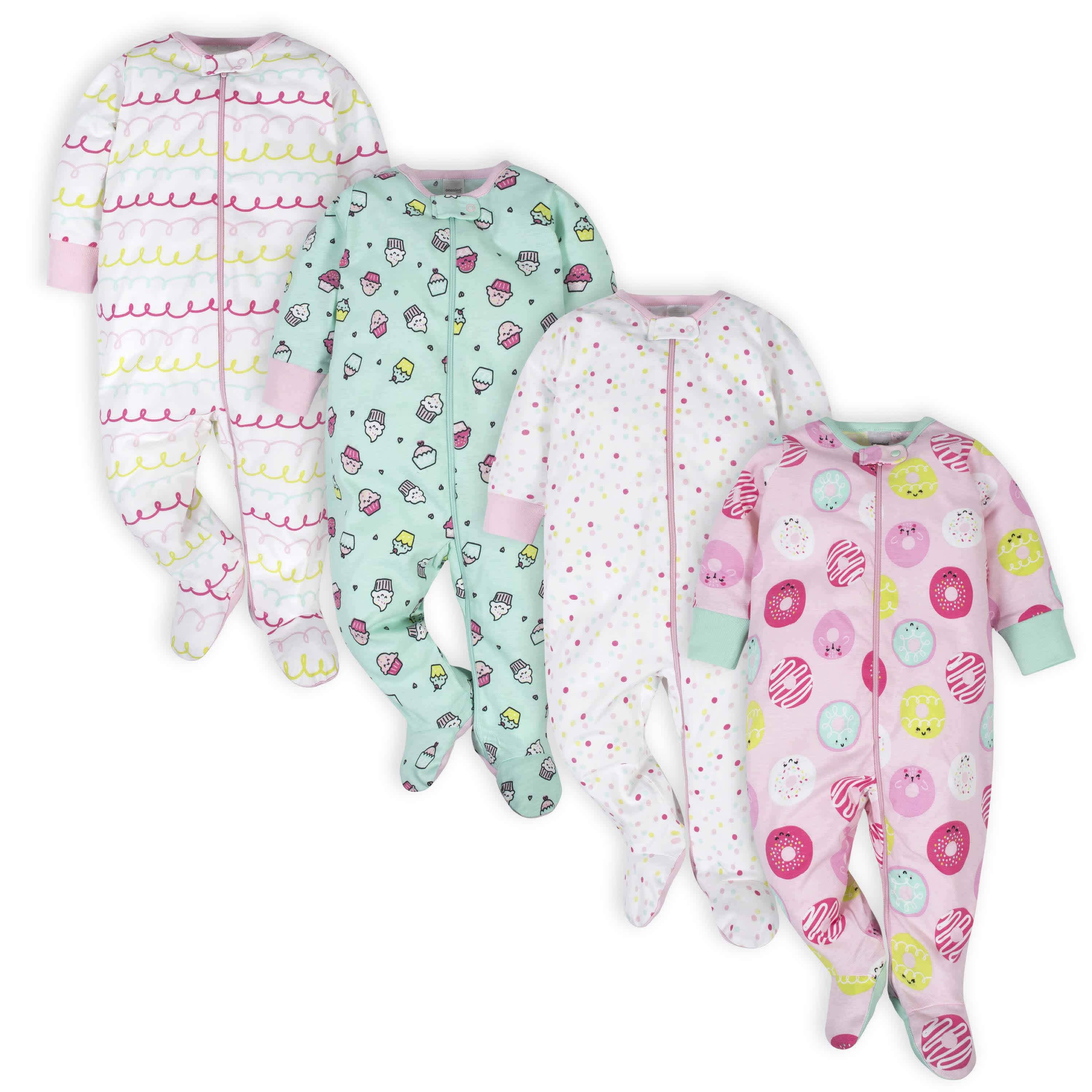 4-Pack Baby Girls Sweet Treat Sleep N' Plays