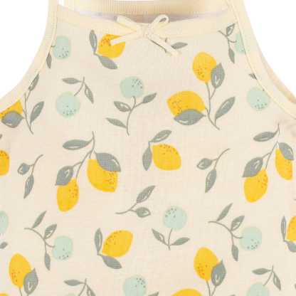 4-Pack Baby Girls Little Lemon Sleeveless Onesies Bodysuits