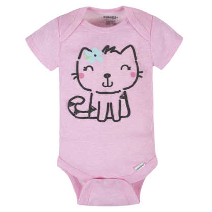6-Piece Baby Girls Cat Onesies Brand Bodysuits & Pants Set