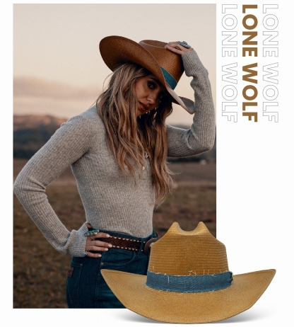 Lone Wolf Cowgirl Hat