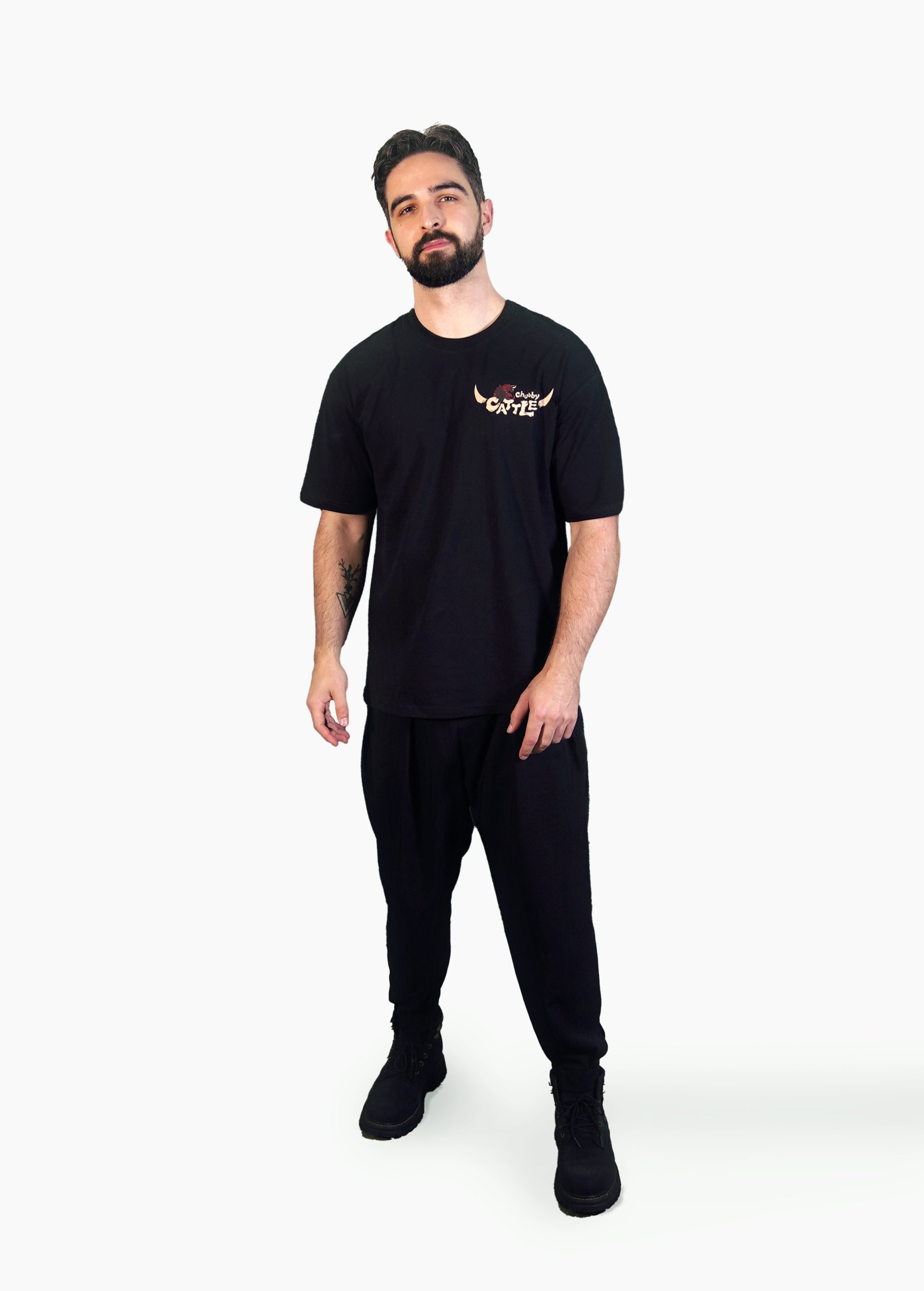 Black Chubby Cattle T-Shirt