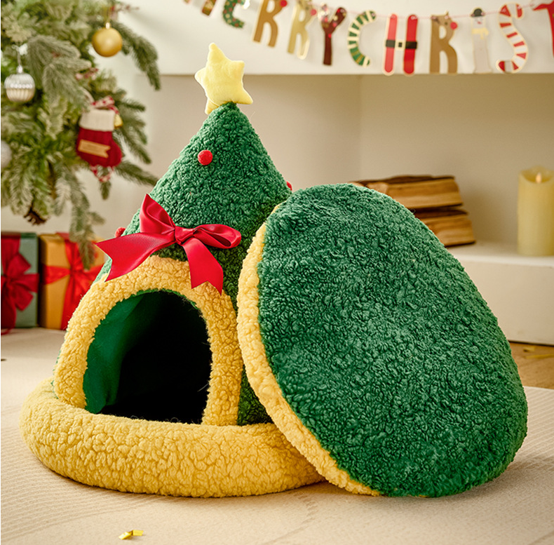 🎄CHRISTMAS SALE 59% OFF ✨2024 CHRISTMAS CAT BED WINTER WARM CAT BED