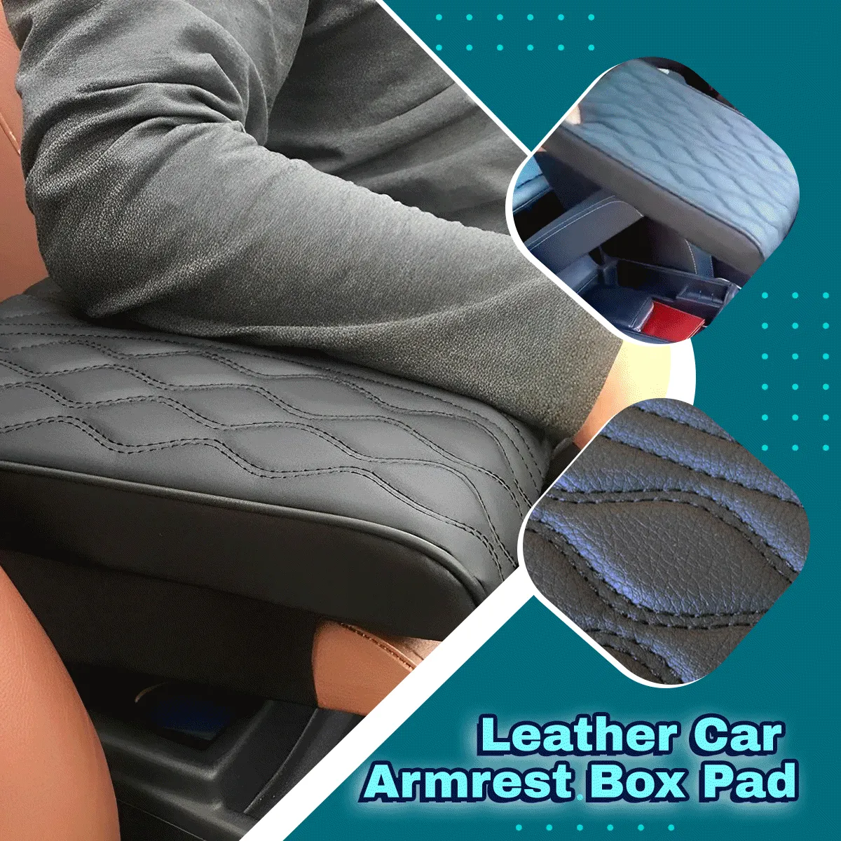 Leather Car Armrest Box Pad(Universal style)🔥Suitable for all car model