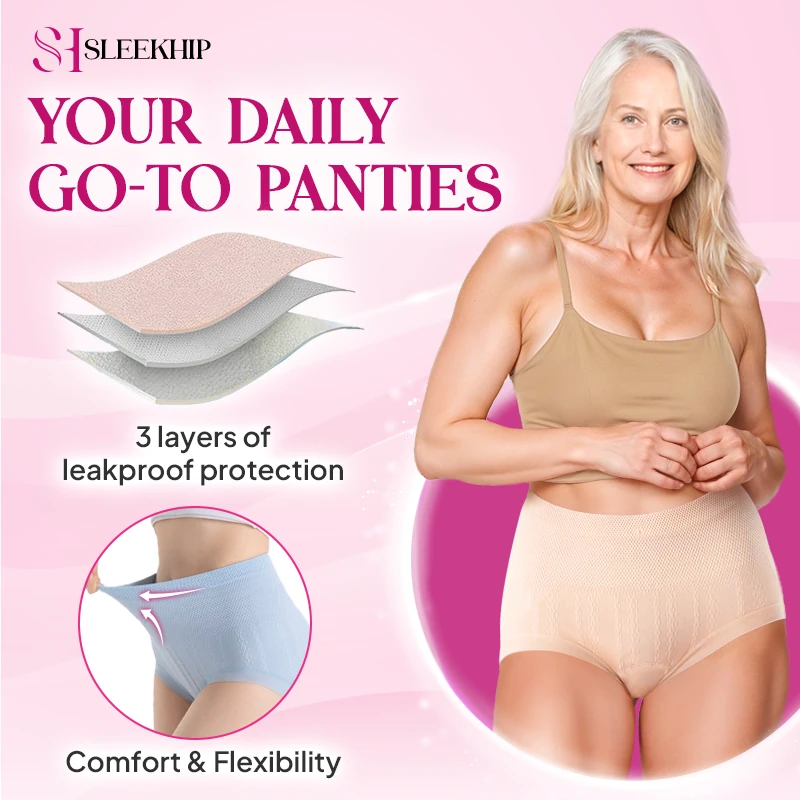 SleekHip - Leakproof High-Waist Tummy-Control Butt-Lifting Panties