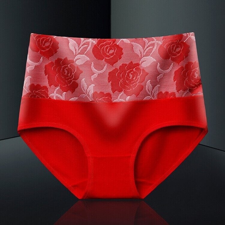 6PCS 🔥High Waist Cotton Print Flower Briefs🌸