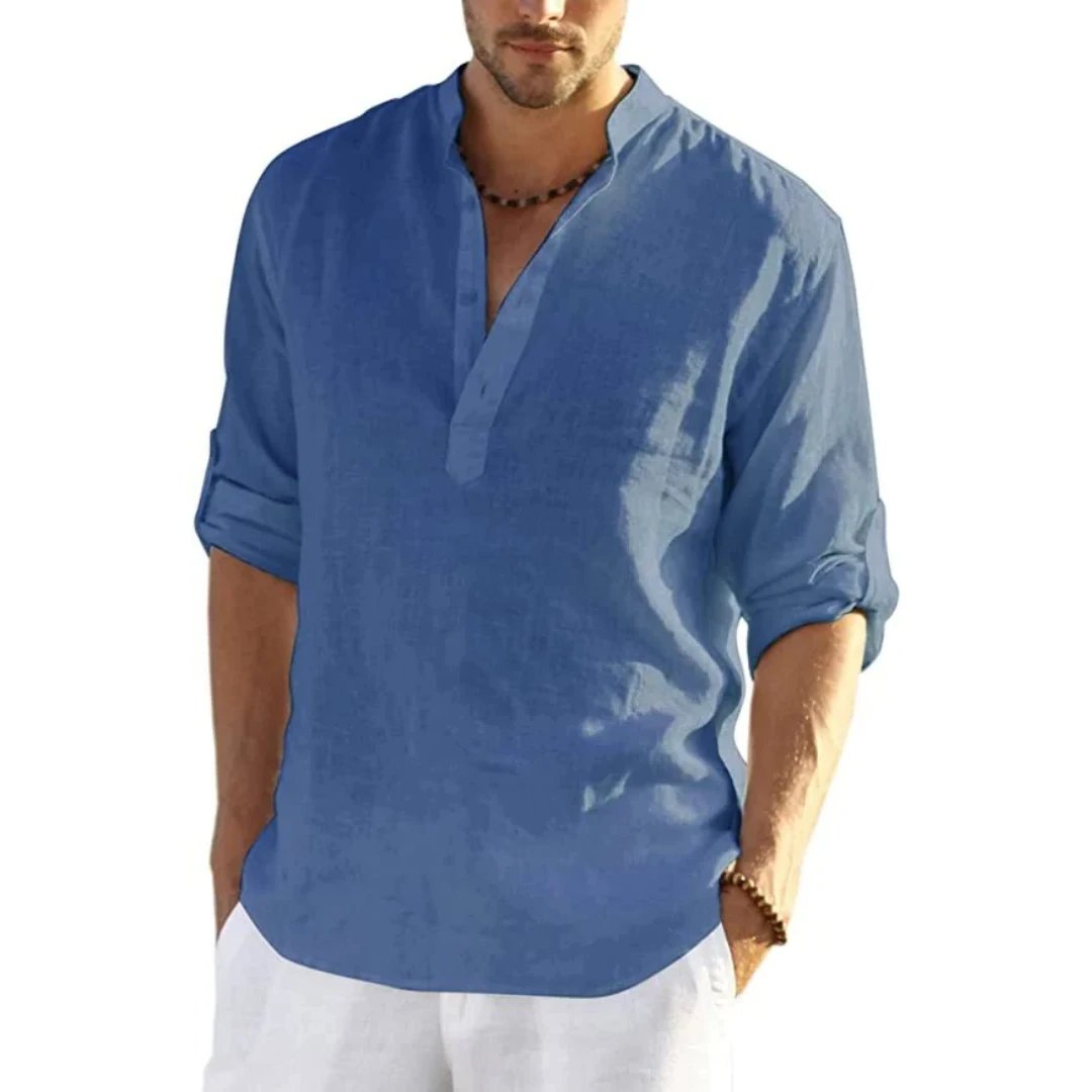 ✨LAST DAY 49% OFF✨Men's Cotton Linen Henley Shirt