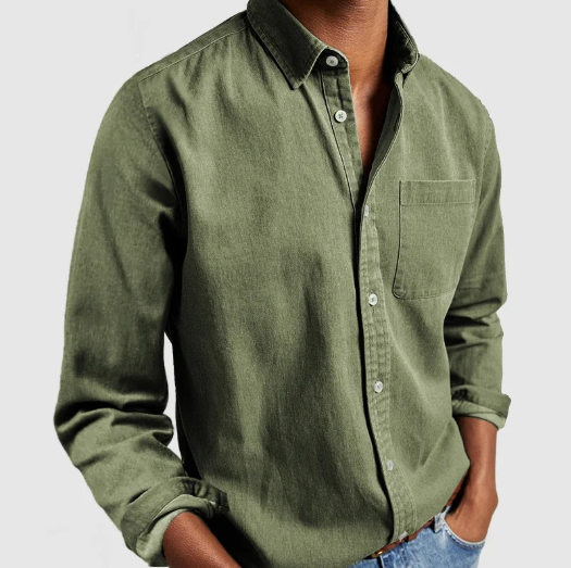 🔥Mens Long Sleeve Button Down Shirt