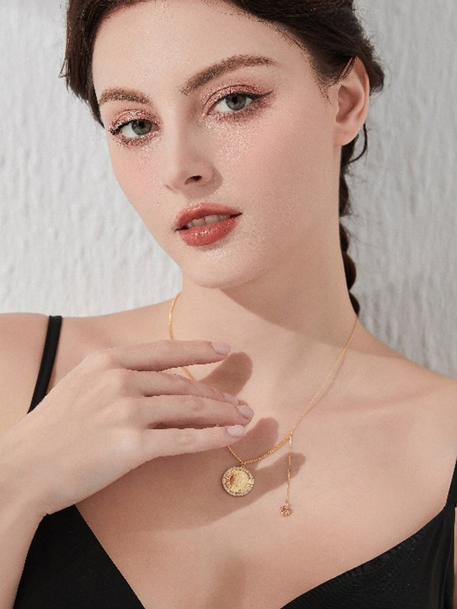 Attentionme®18K Gold Temperament Retro Queen Necklace For Party, Bithday Gift-Attentionme