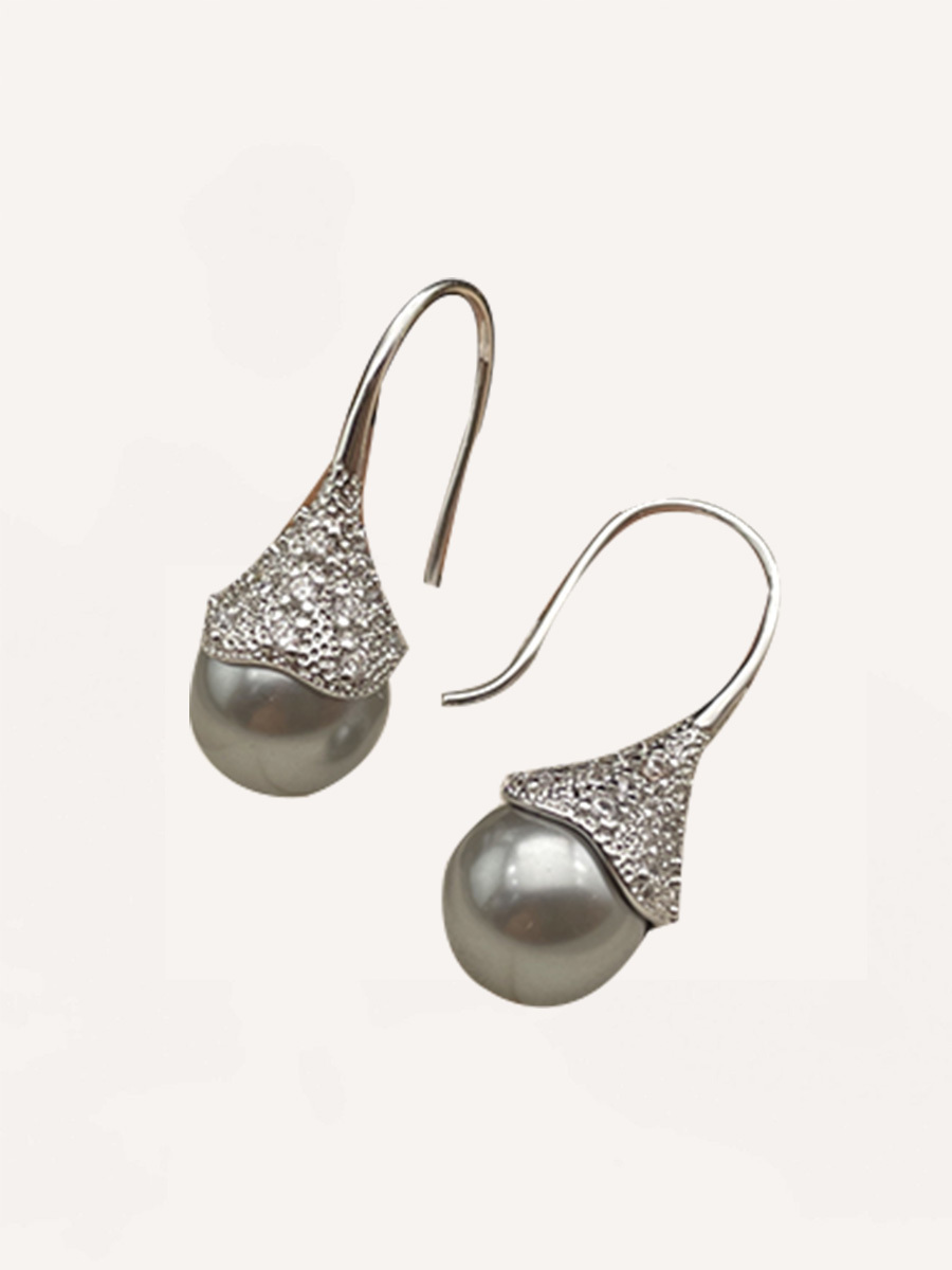 Attentionme®Vintage Teardrop Pearl Earrings For Birthday Party Gift，Christmas, Valentine's Day, 18k Gold,  S925 Sterling Silver-Attentionme