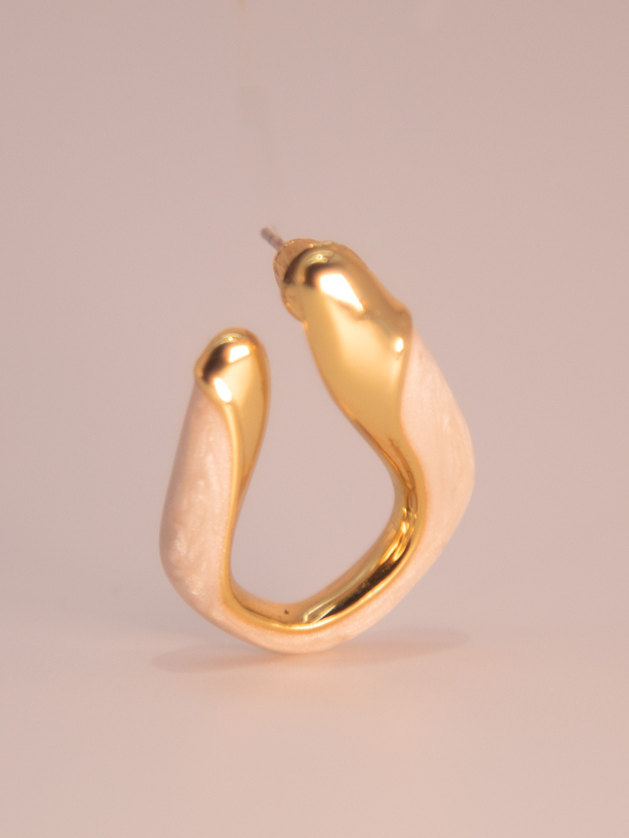 Attentionme®Winding Loop Hoop Earrings, 18K Gold Plated For Girls Gift Lightweight.Suitable for daily wear and fashionable party earrings.-Attentionme