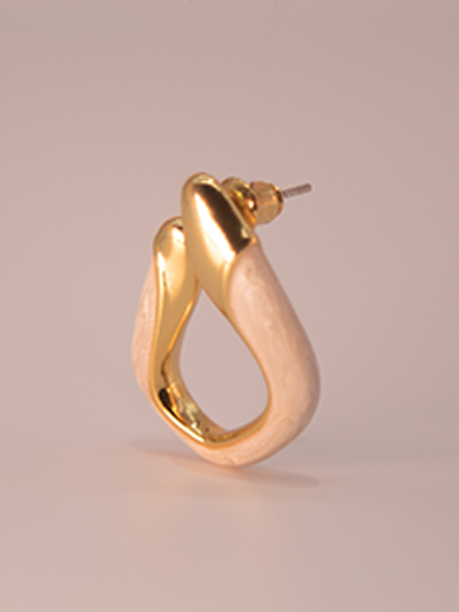 Attentionme®Winding Loop Hoop Earrings, 18K Gold Plated For Girls Gift Lightweight.Suitable for daily wear and fashionable party earrings.-Attentionme