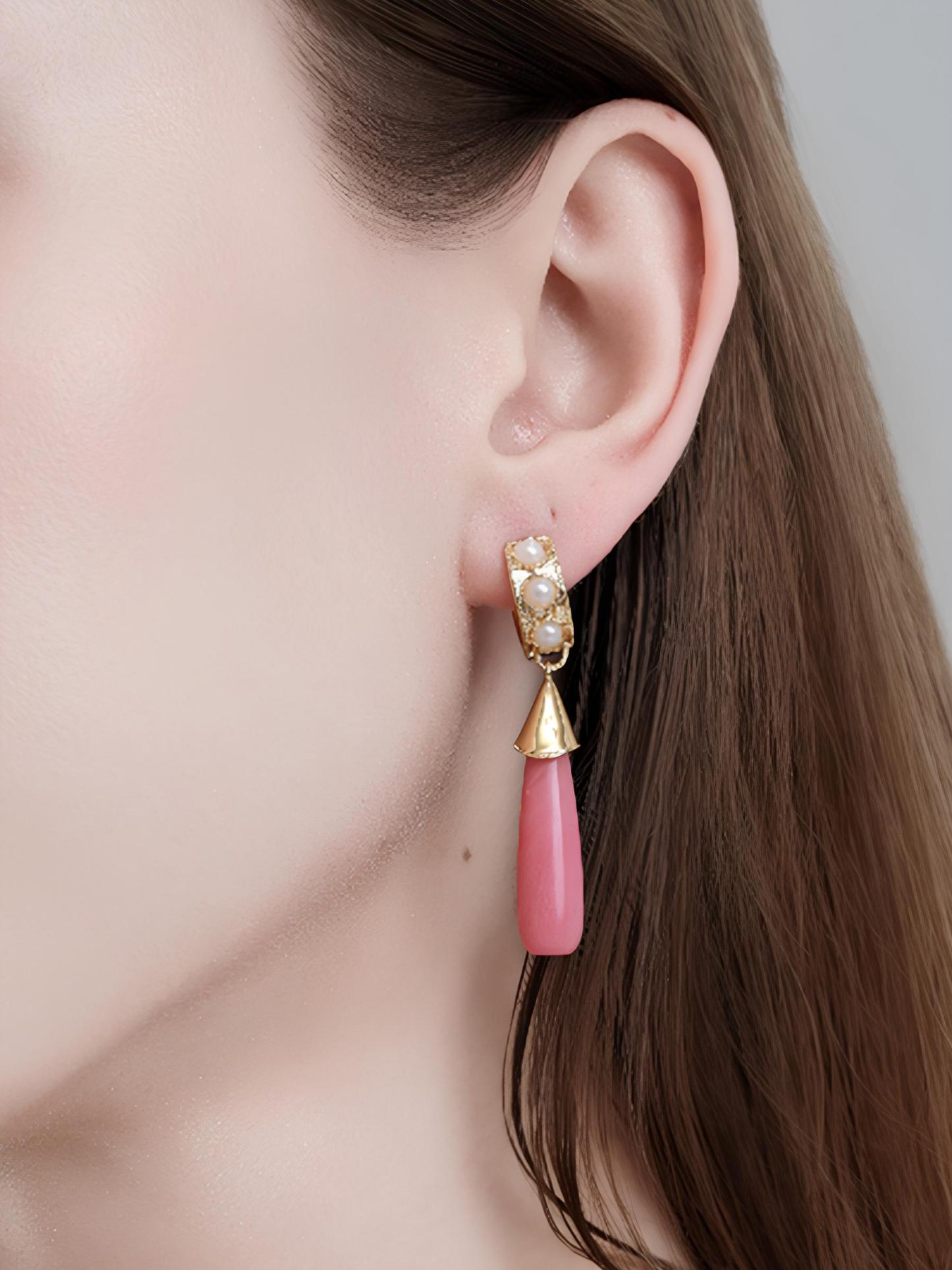 Attentionme®French Watermelon Stone Drop Earrings Anniversary Birthday Christmas Versatile: can be matched with a variety of styles of clothing-Attentionme