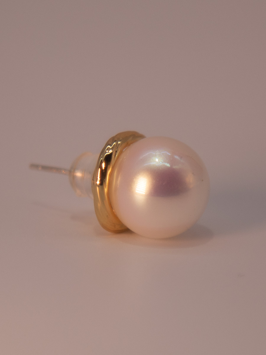 Attentionme®Handpicked AAA+, PAVOI Sterling Silver, 18K Gold Plated, Vintage Pearl Earrings 18K gold inlaid, pearl luster earrings, a perfect gift to express your heart-Attentionme