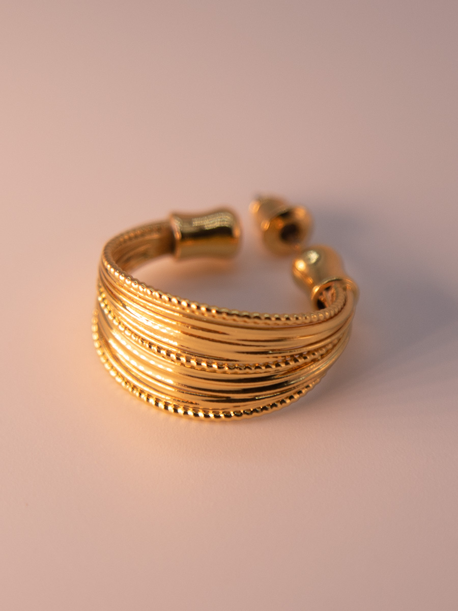 Attentionme®Hypoallergenic Lightweight, 18K Gold Vintage Irregular Silk Thread Earrings For Birthday Party Gift-Attentionme