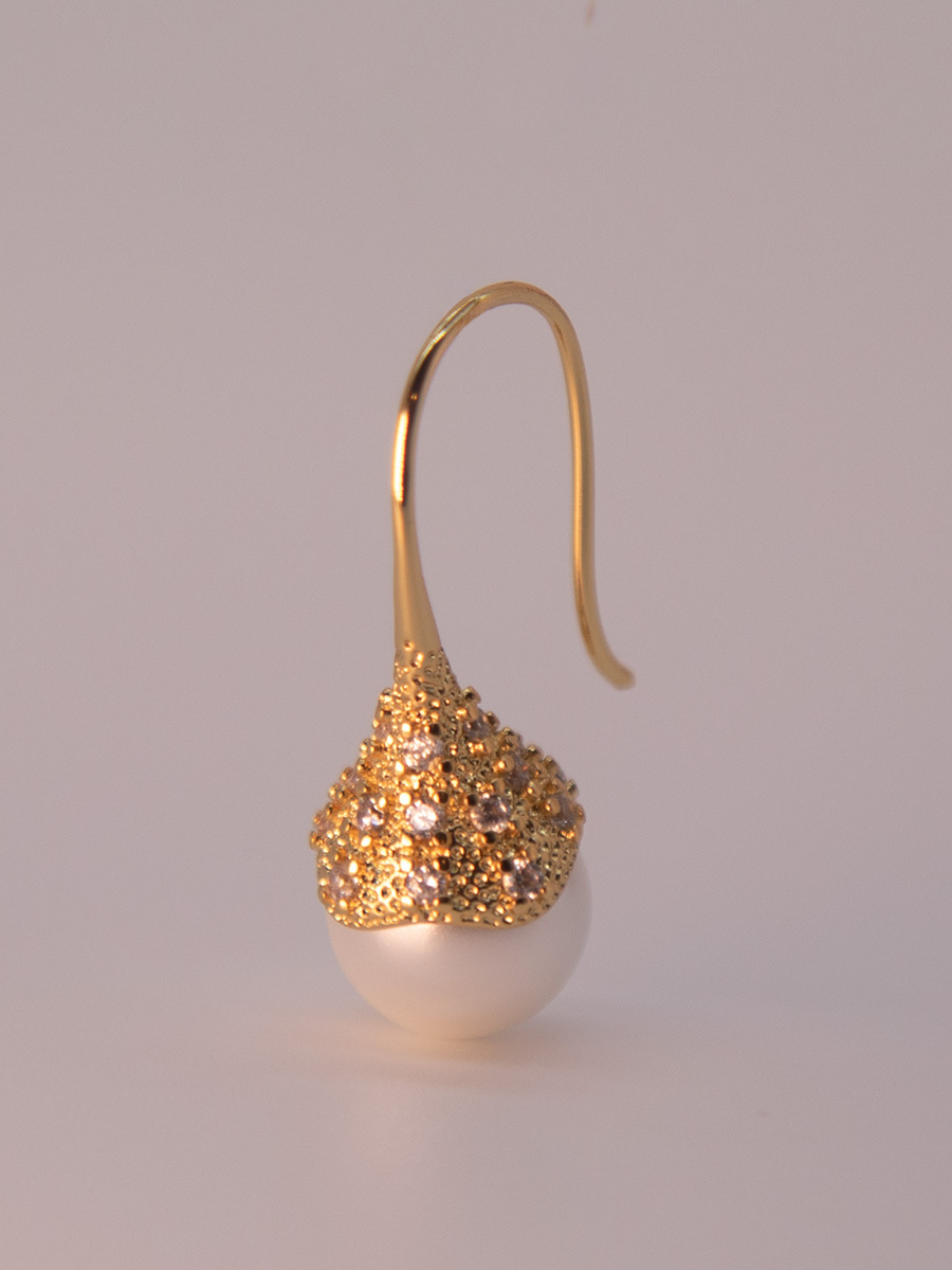 Attentionme®Vintage Teardrop Pearl Earrings For Birthday Party Gift，Christmas, Valentine's Day, 18k Gold,  S925 Sterling Silver-Attentionme