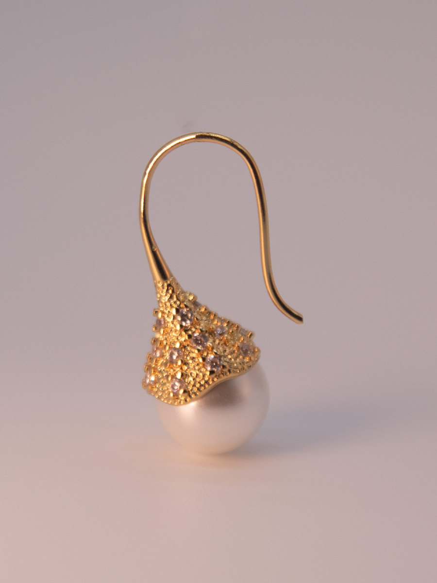 Attentionme®Vintage Teardrop Pearl Earrings For Birthday Party Gift，Christmas, Valentine's Day, 18k Gold,  S925 Sterling Silver-Attentionme