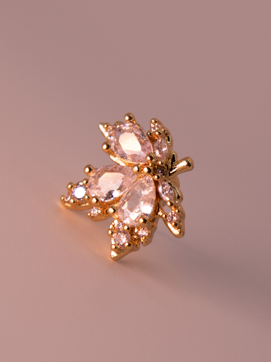 Attentionme®Swarovski White Maple Leaves Earrings Fashion Thanksgiving Jewelry Gifts-Attentionme