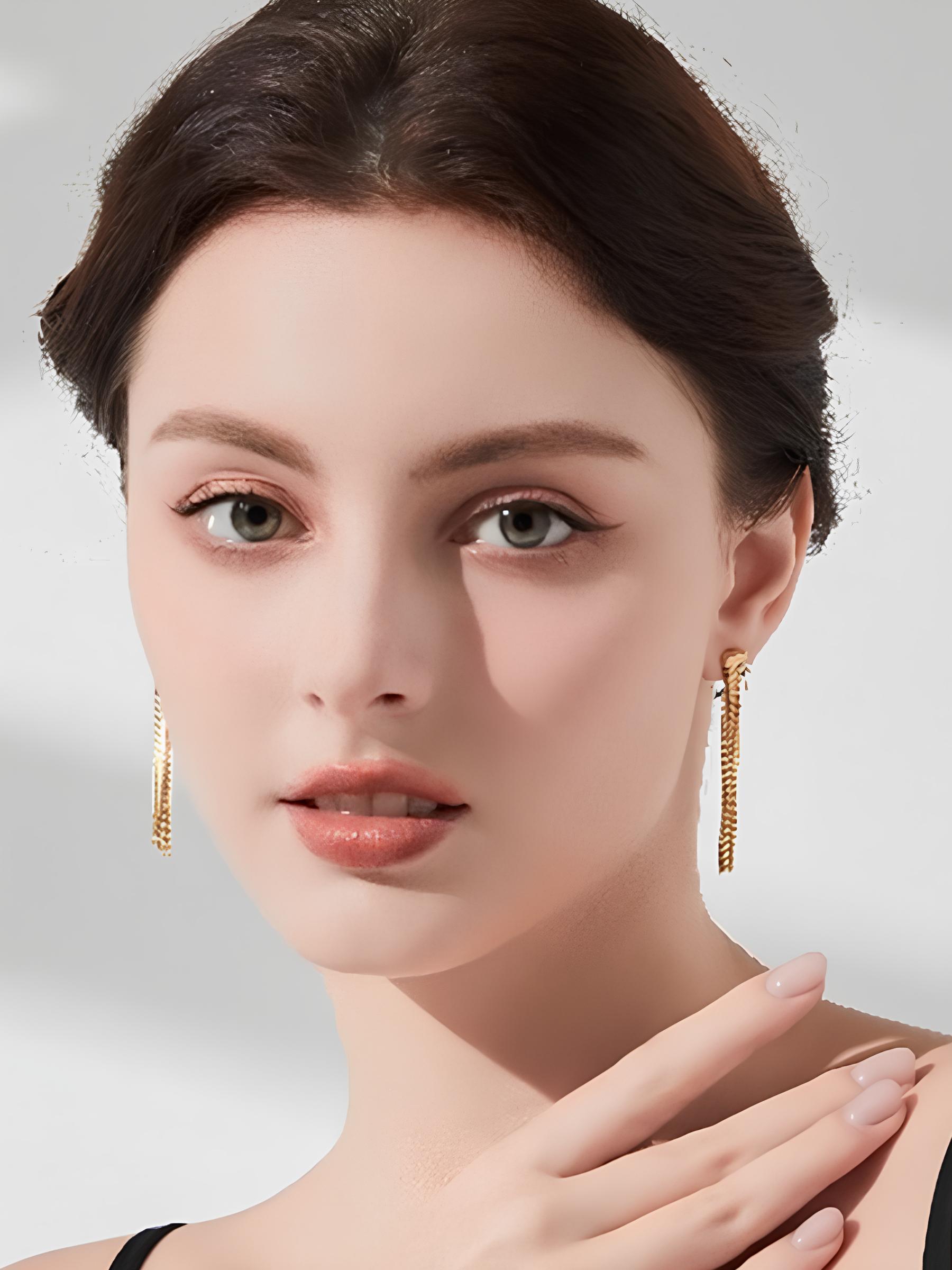 Attentionme®Hypoallergenic Lightweight Light Luxury Tassel Simple Earrings, For Women Teen Girls Valentine Birthday Party Gift-Attentionme