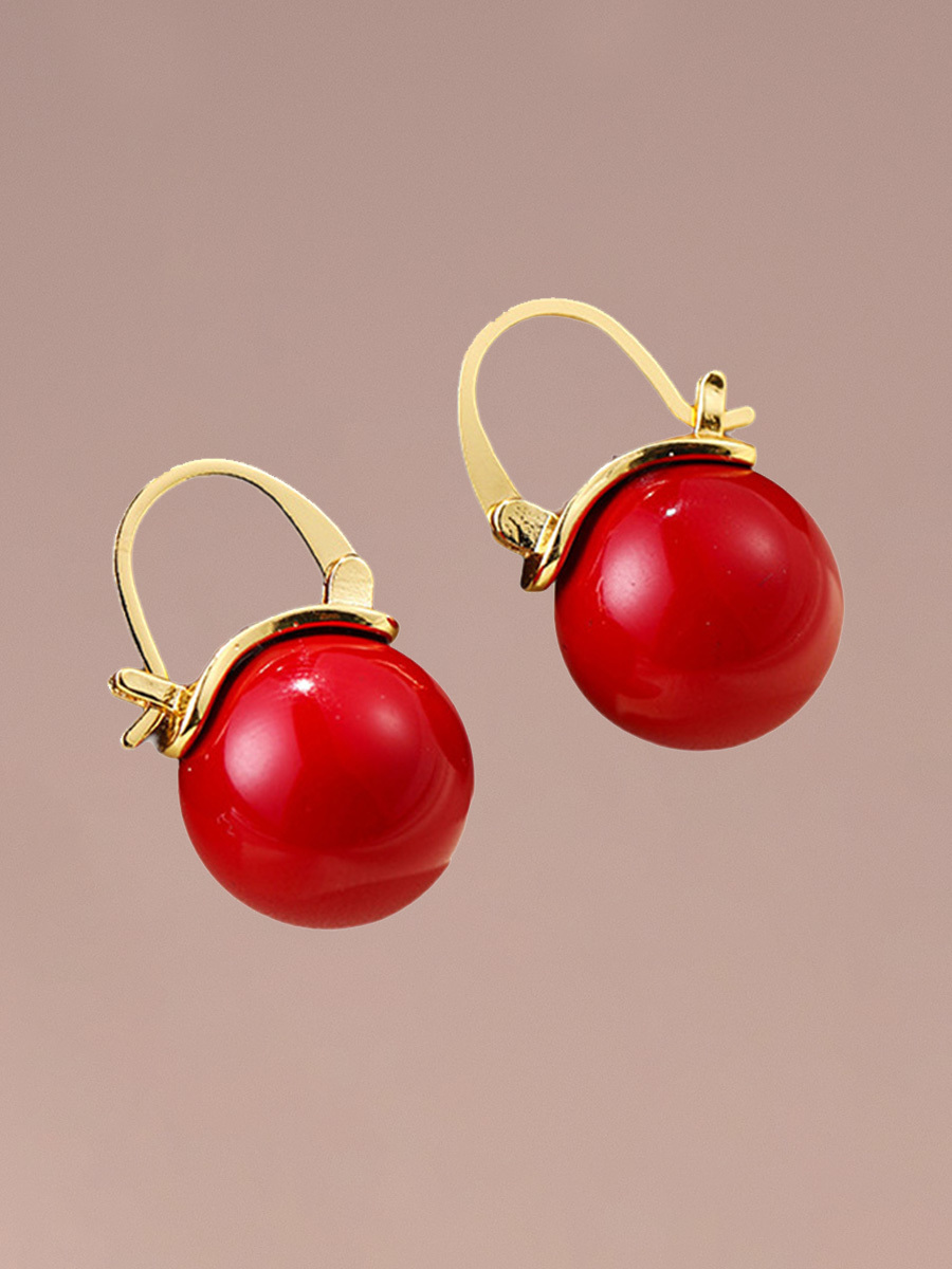 Attentionme®18K Gold Plated S925 Sterling Silver, Flower Basket Pearl Earrings For Birthday Party Gift, Christmas, Valentine's Day-Attentionme