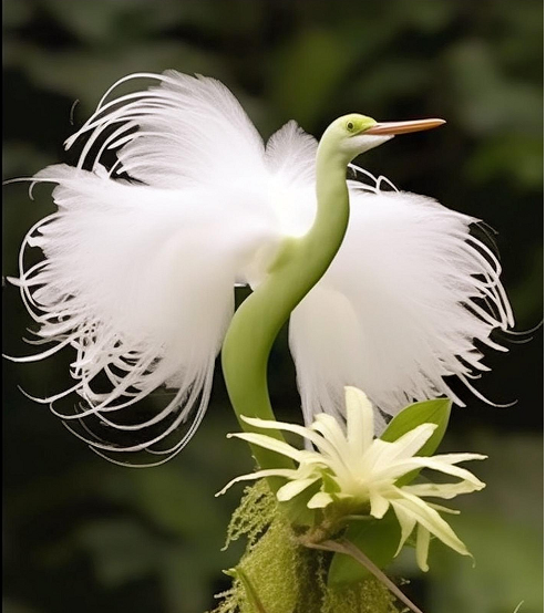 Egret Orchid Flower-Purity And Elegance