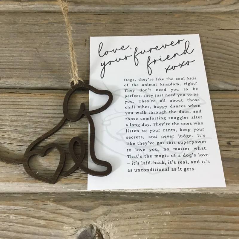 Dog Love Your Forever Friend Story Card Ornament