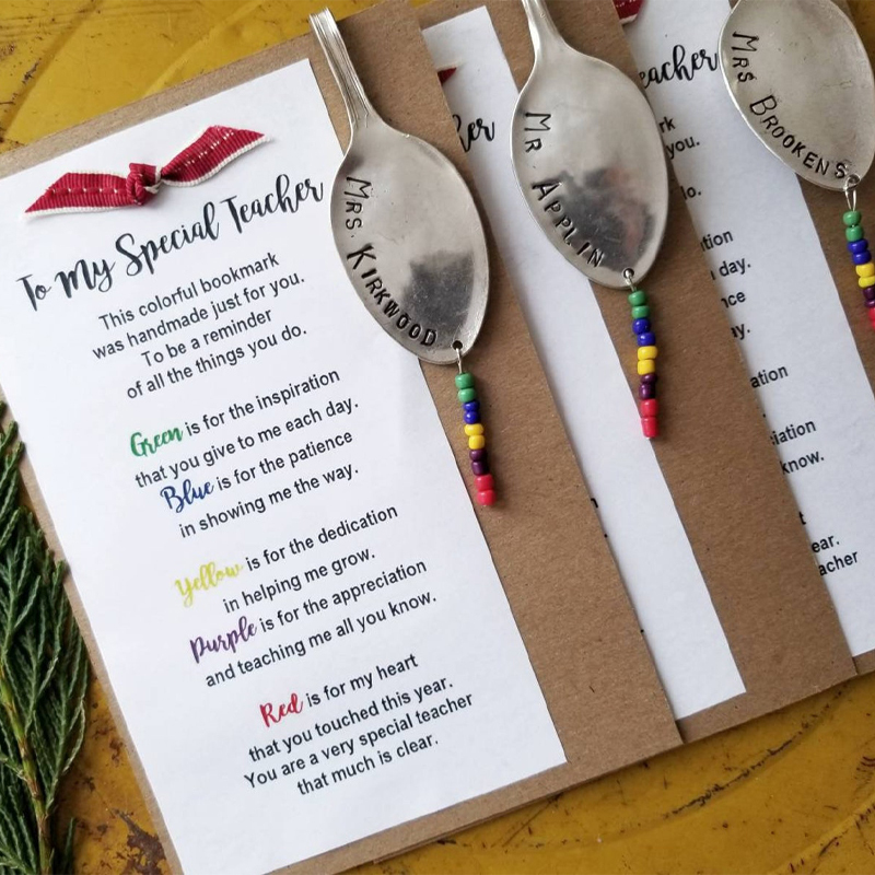 Personalized Appreciation Teacher Bookmark Gift