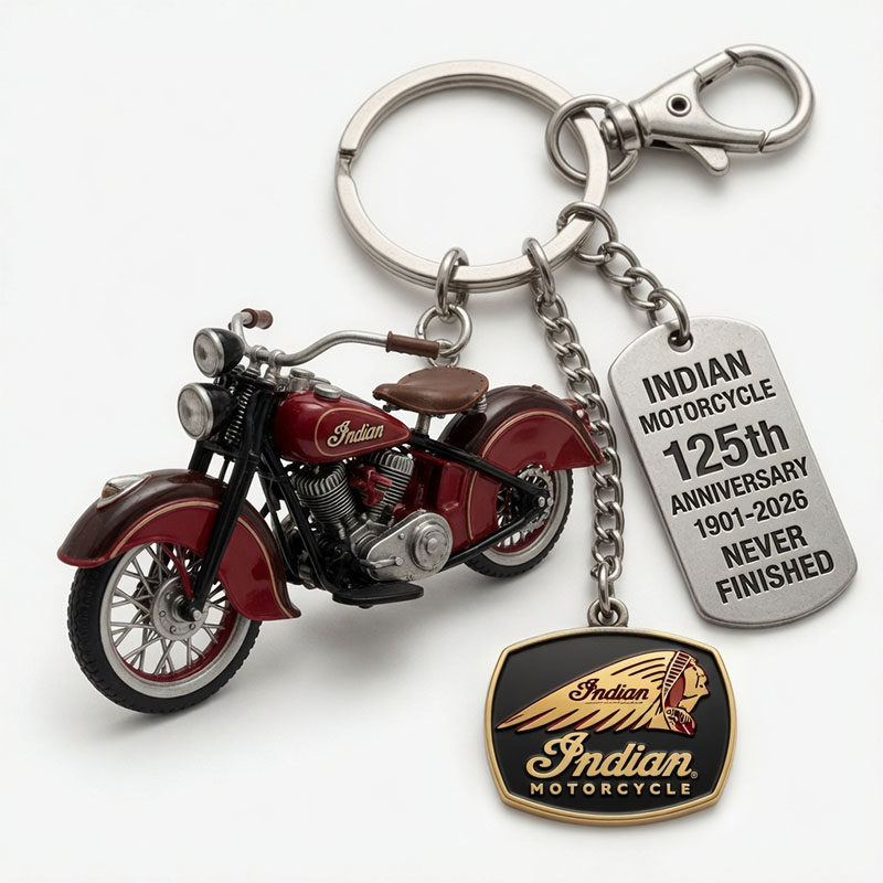 Indian Motorcycle 125th Anniversary Keychain