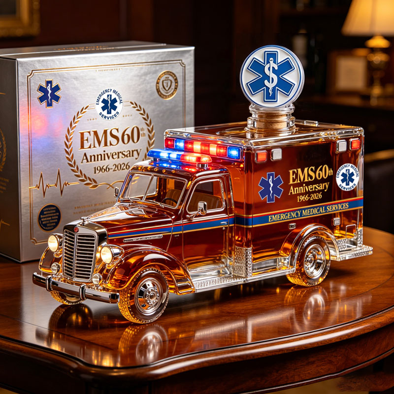 EMS 60th Anniversary Whiskey Bottle