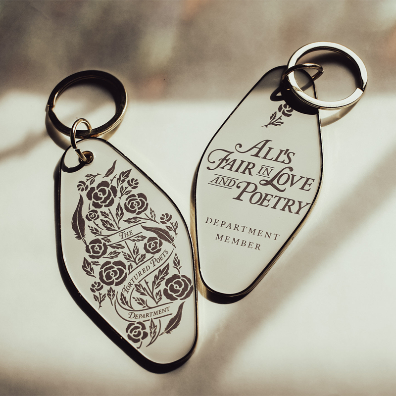 The Tortured Poets Department Vintage Motel Metal Keychain
