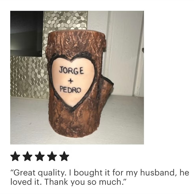 Personalized Log Candle