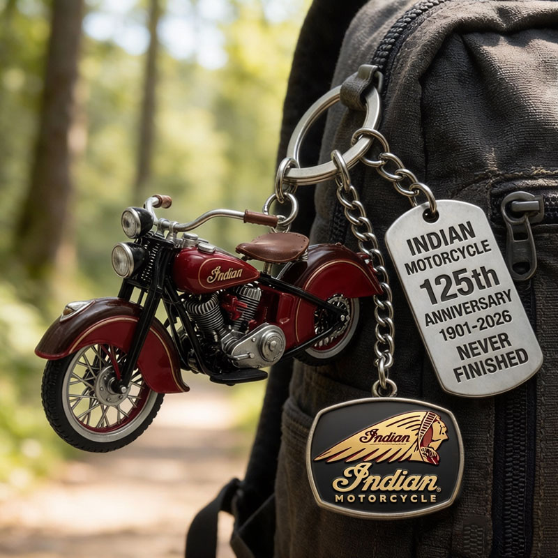 Indian Motorcycle 125th Anniversary Keychain