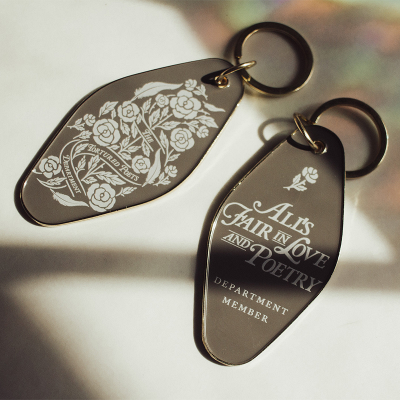 The Tortured Poets Department Vintage Motel Metal Keychain