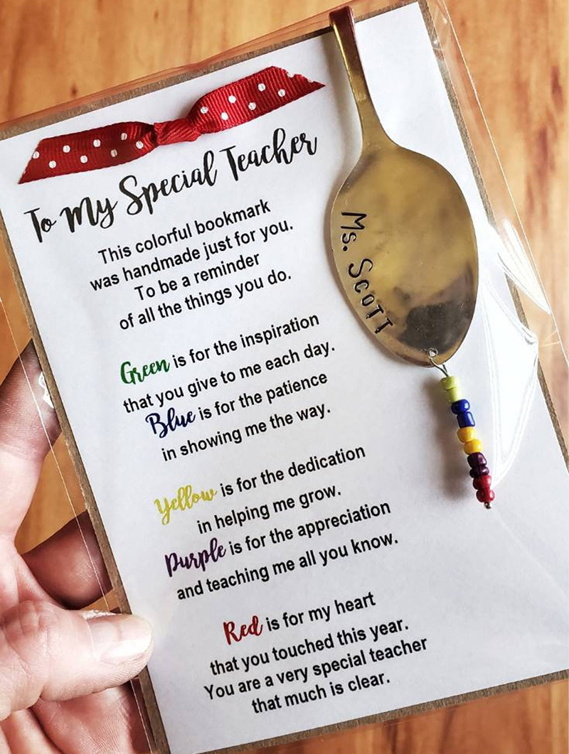 Personalized Appreciation Teacher Bookmark Gift