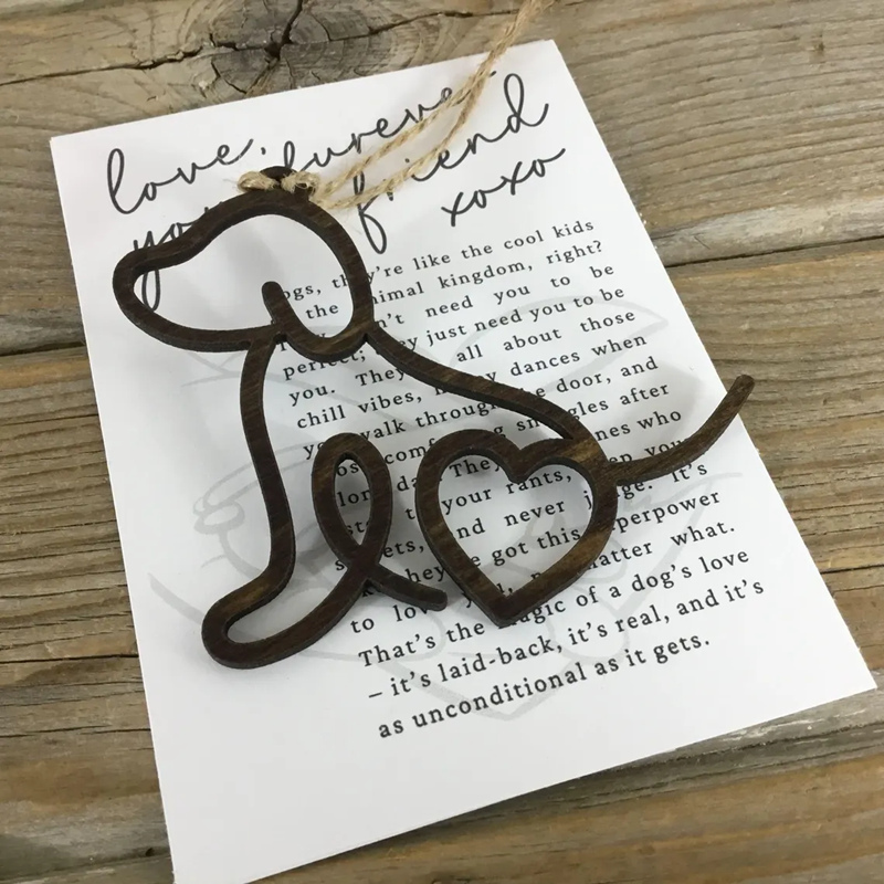 Dog Love Your Forever Friend Story Card Ornament
