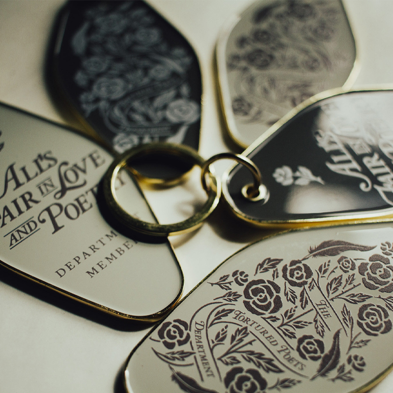 The Tortured Poets Department Vintage Motel Metal Keychain