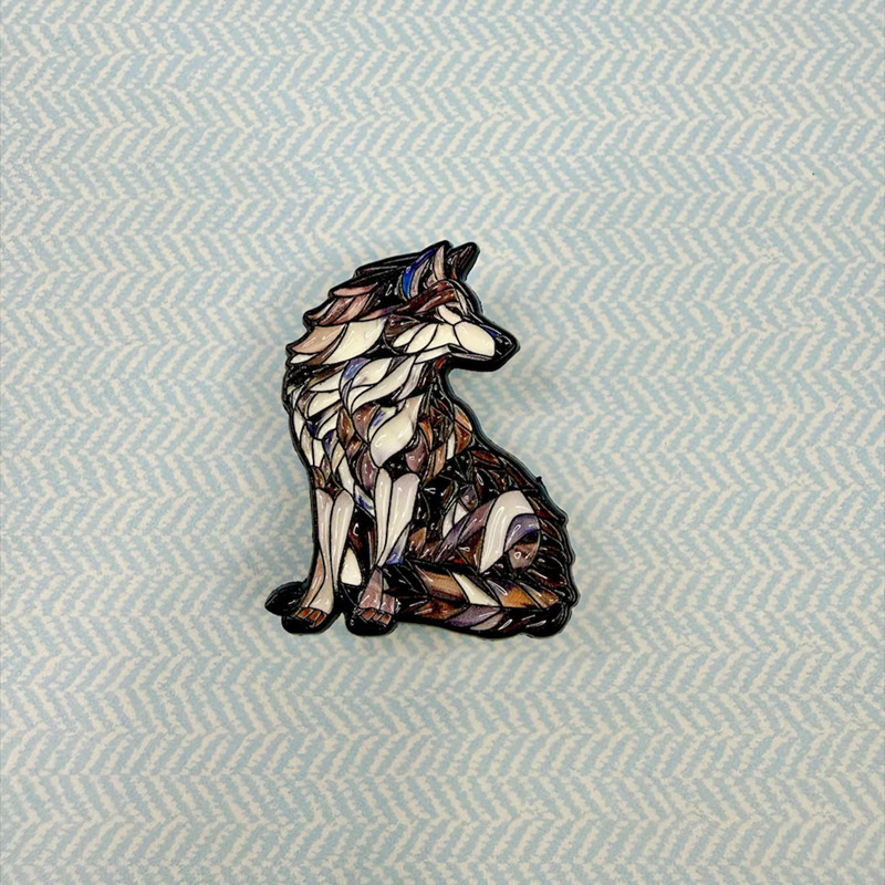 Stained Glass Wildlife Enamel Pins