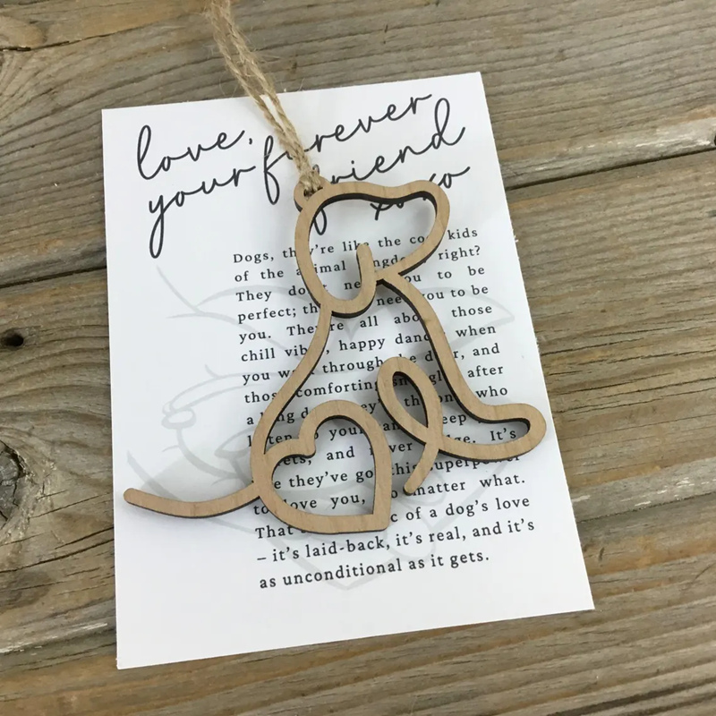 Dog Love Your Forever Friend Story Card Ornament