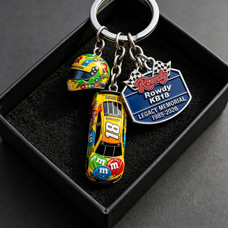 Kyle Busch Legacy Memorial No. 18 Camry Keychain