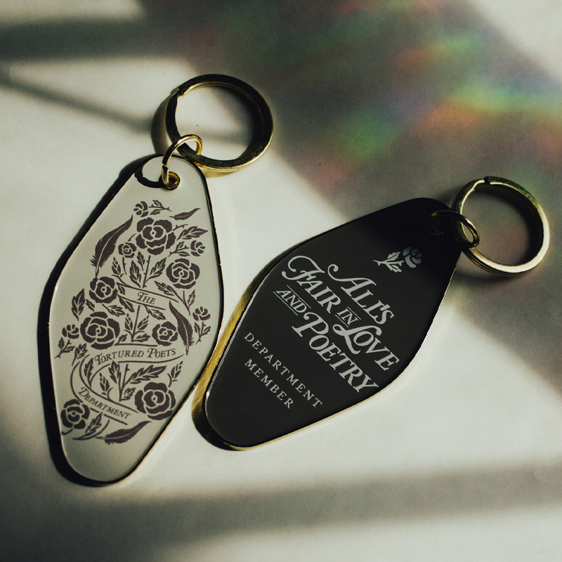 The Tortured Poets Department Vintage Motel Metal Keychain