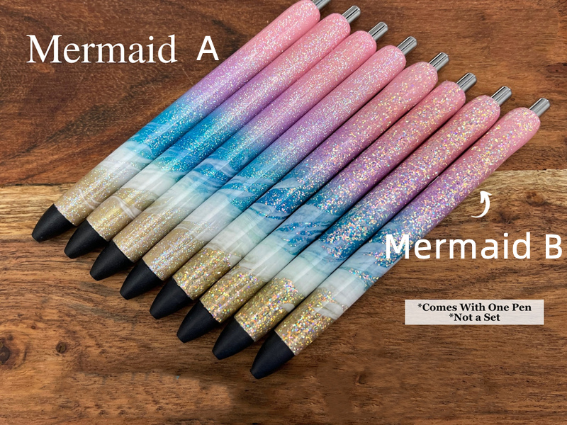 Rainbow Ombre Glitter Beach Pens