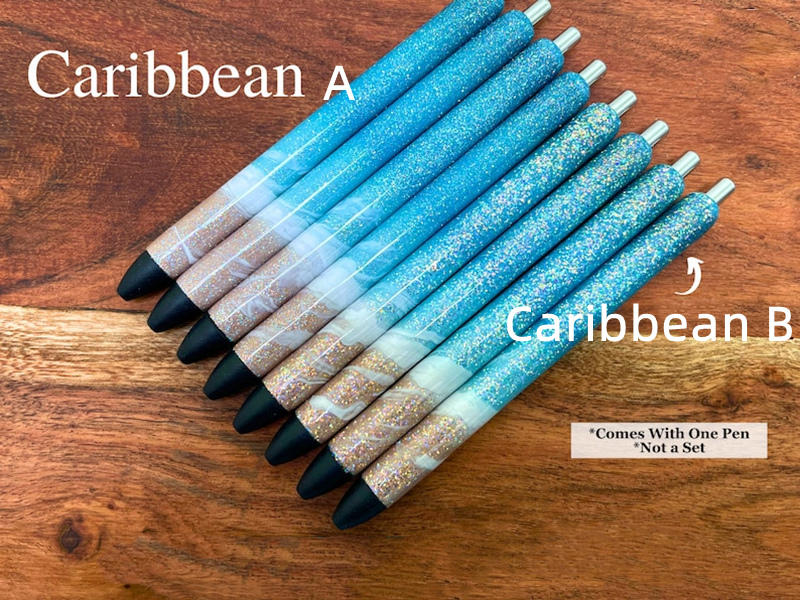 Rainbow Ombre Glitter Beach Pens