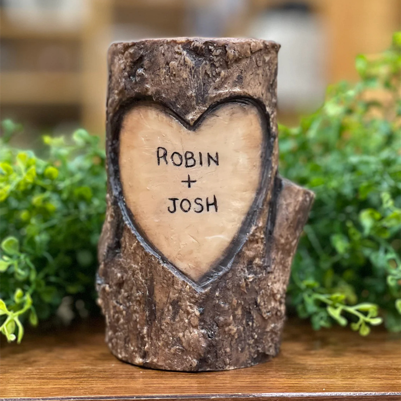 Personalized Log Candle