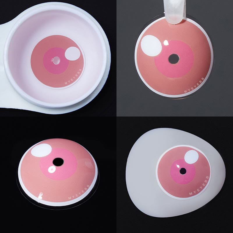 MYEYEBB Blind Cloud Rim Pink Prescription Cosplay farbige Kontaktlinsen - image 7