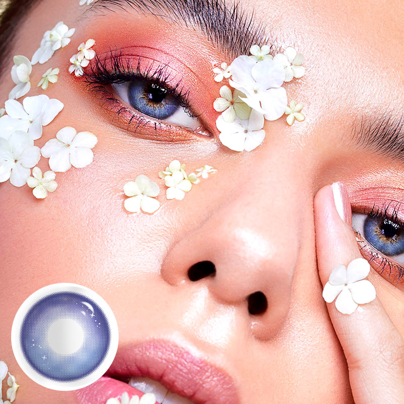 MYEYEBB Genshin Moon Blue Violet Prescription Colored Contact Lenses - image 2