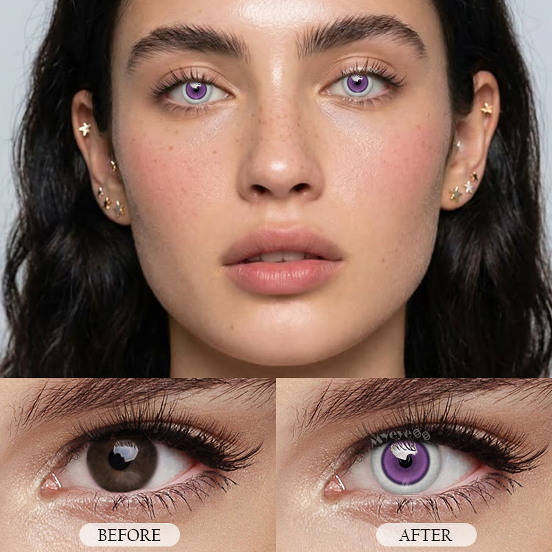 MYEYEBB Porzellanpuppe Violett Cosplay Farbige Kontaktlinsen - image 3