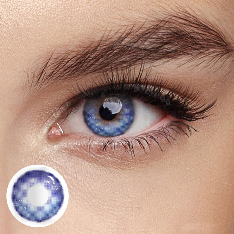 MYEYEBB Genshin Moon Blue Violet Prescription Colored Contact Lenses - Genshin Moon Blue Violet - -8,00 - REC3272_BUVT - image 1