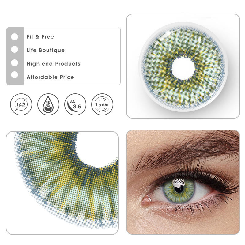 MYEYEBB Rebirth Cosmic Green Prescription Farbige Kontaktlinsen mit Sehstärke - image 12